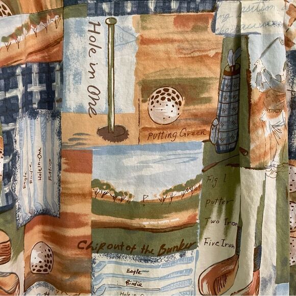 Tori Richard Hawaiian Shirt Mens Size XL All Over Golf Print Button Up Cotton - Picture 3 of 6